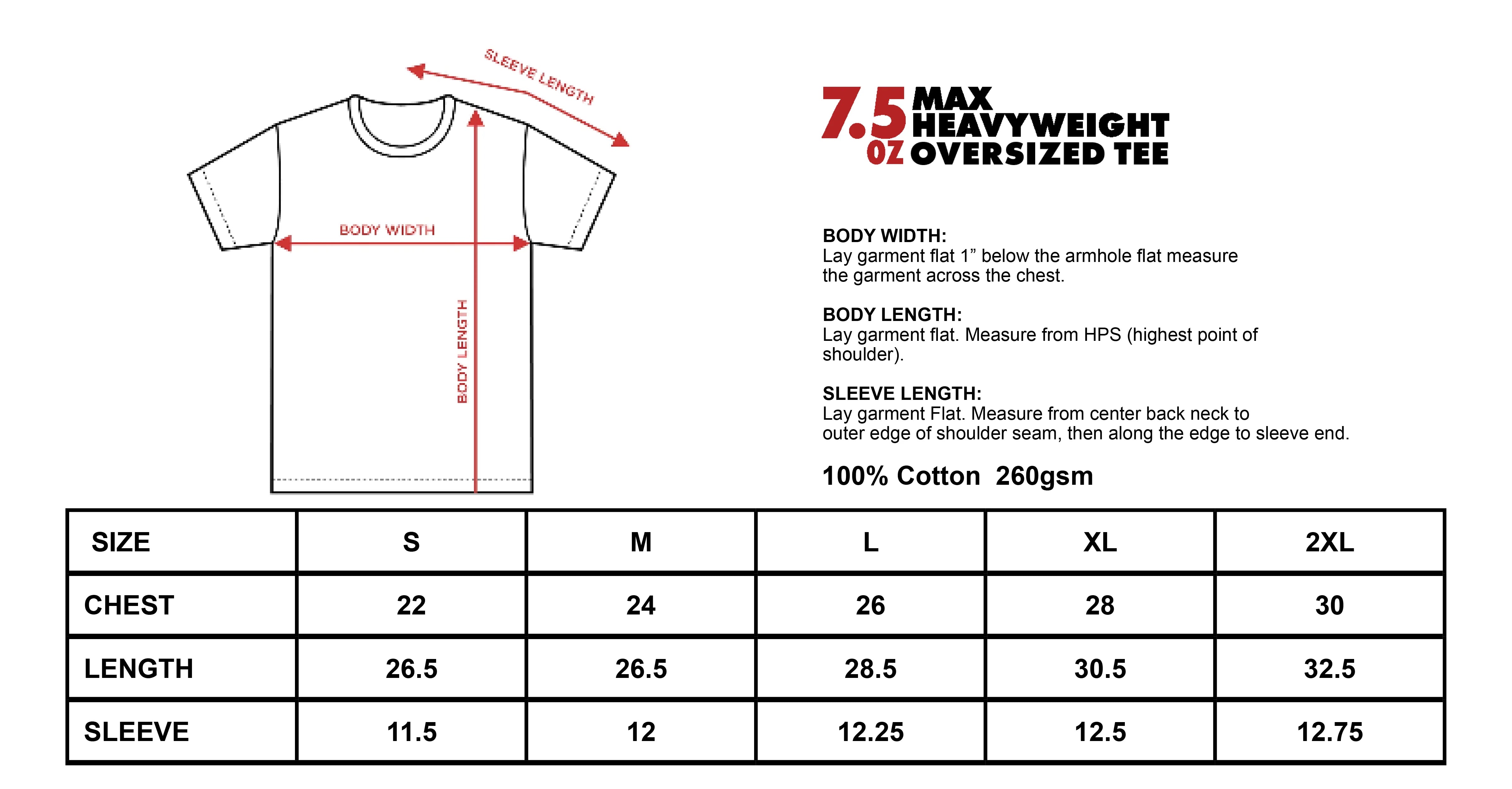 Shakawear 7.5 oz Max Heavyweight Oversized Tee